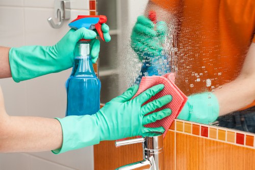Professional curtain cleaning service refreshing curtains in a Hounslow home